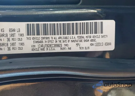 2014 Jeep Grand Cherokee Limited z USA, uszkodzony, nr VIN 1C4RJFBG9EC399823